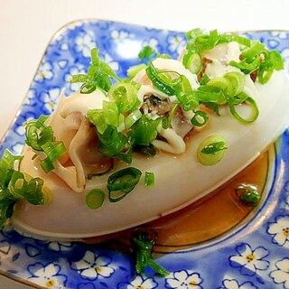 追いがつおつゆ/マヨで　焼き餃子と葱の冷奴